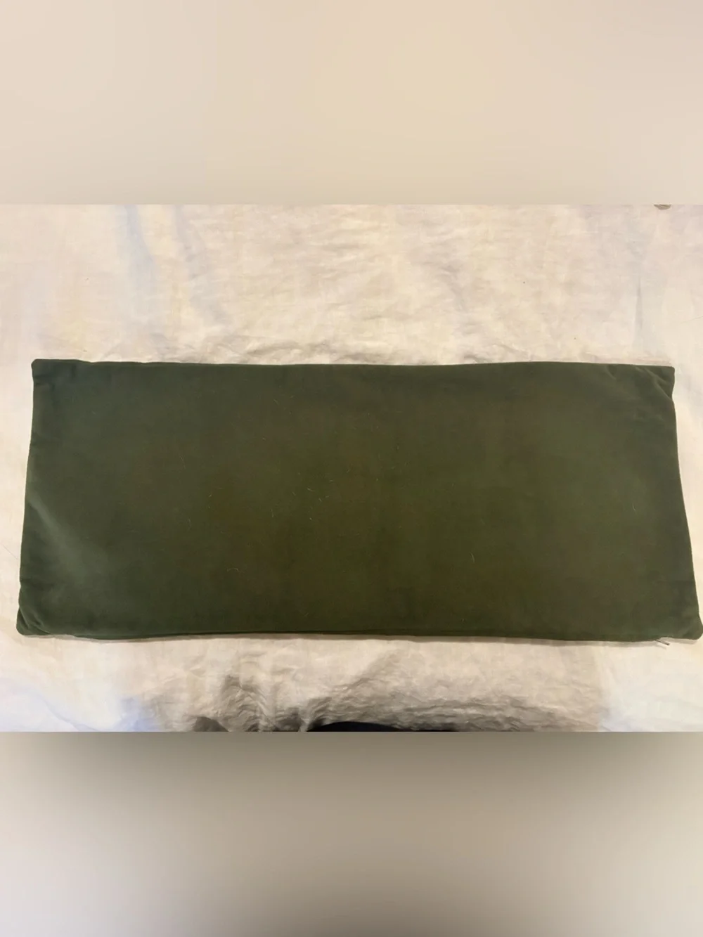 Moss green velvet pothole pillow case